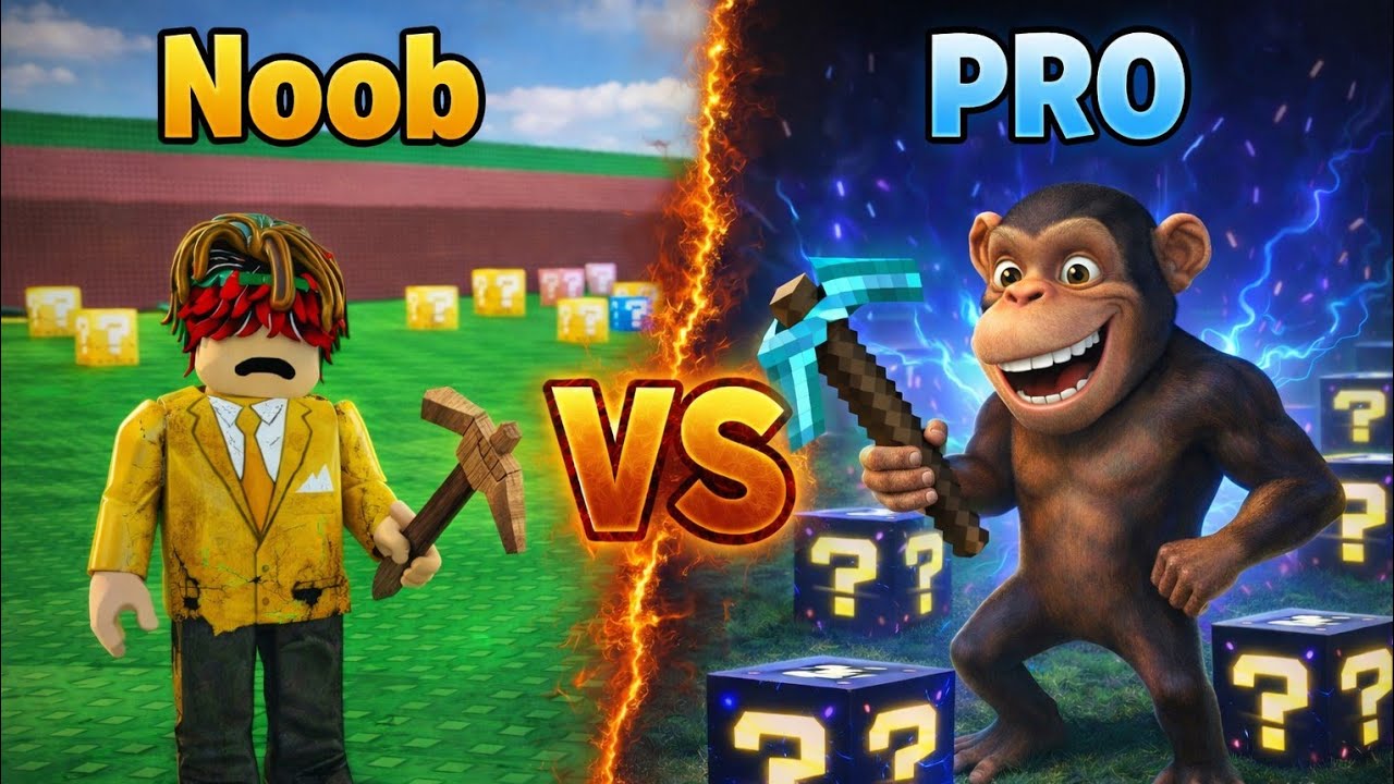 ใครหาเงินได้เยอะกว่าชนะ! roblox Break a Lucky Block