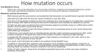 Types of DNA mutations