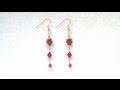 Very simple to make stylish Swarovski earring beginners tutorial