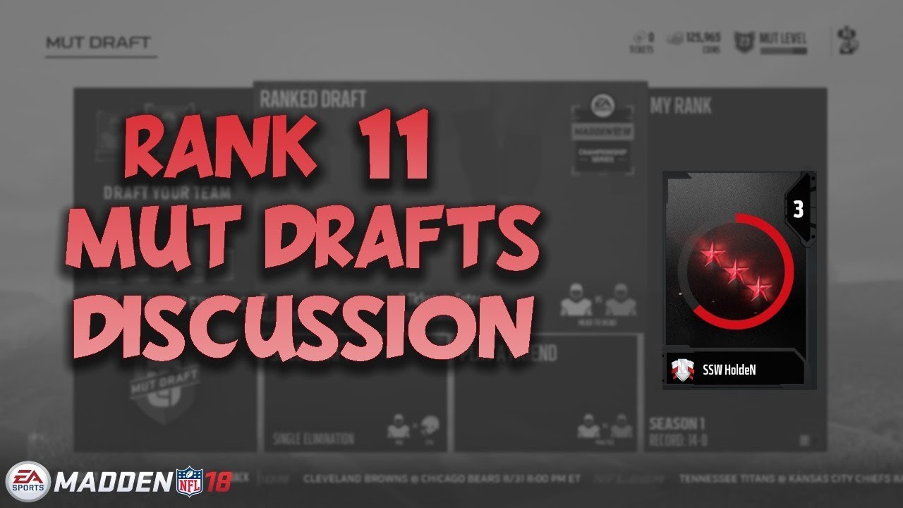 Is Mut Draft Worth It? Hitting Rank 11 And More | Madden 18