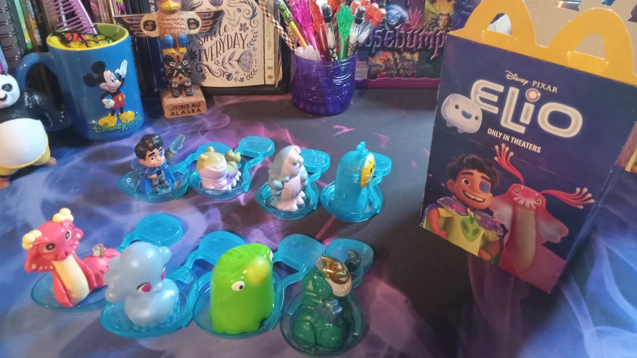 McDonalds 2025 - Elio movie toys - complete set with Happy Meal boxes