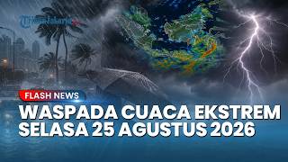 Beware of Extreme Weather Tuesday, August 25, 2026: BMKG Warns Dozens of Regions of Potential Hea...