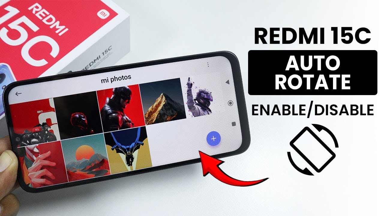 Как включить/выключить автоматический поворот экрана на Redmi 15C — Настройки автоматического пов...