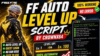 🔥 Free Fire Auto Level Up Python Script by CrownX64 🚀 | No Root Needed 😱