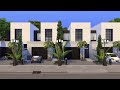 Modern townhouses  the sims 4  no cc  speed build