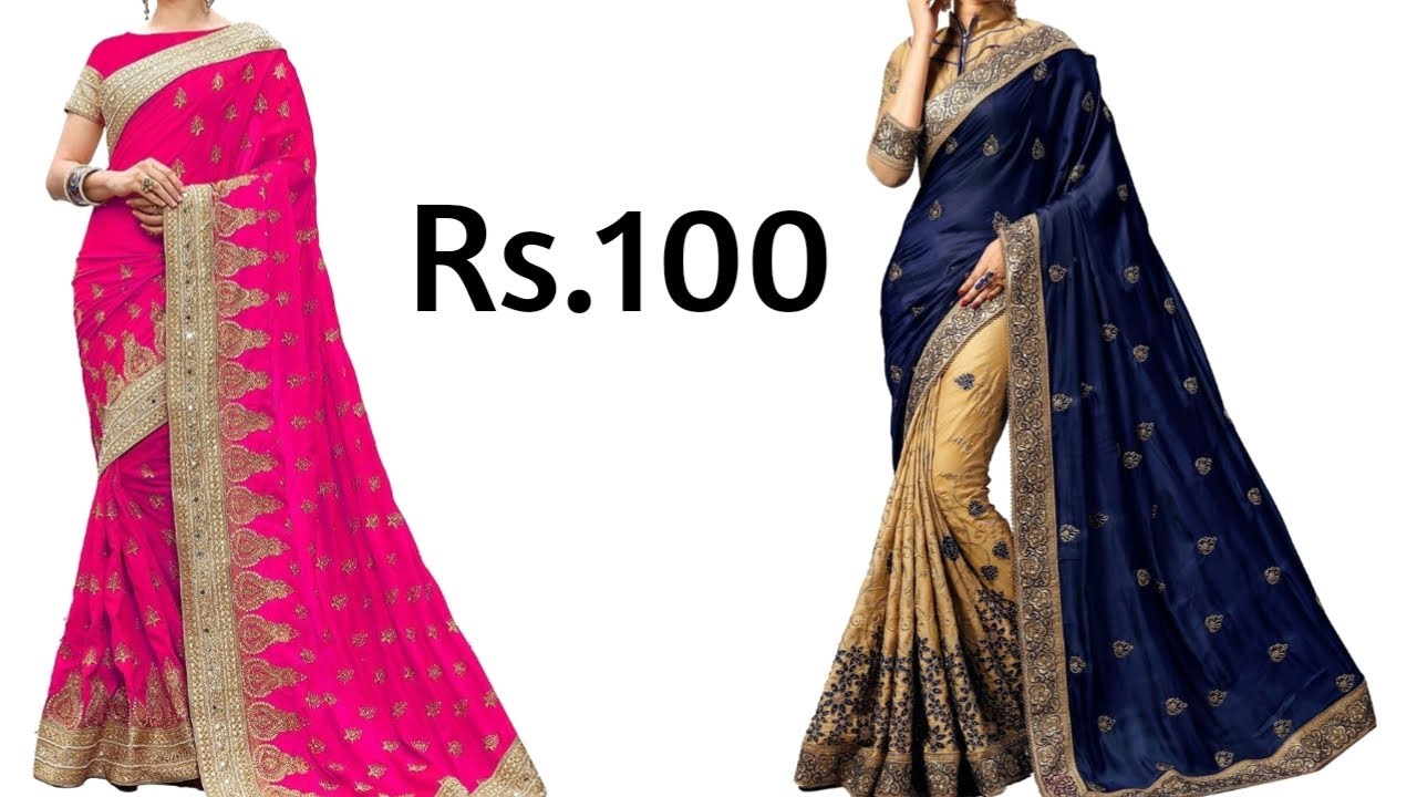 Buy Latest Party Wear Saree Rs.100 / Saree Online Shopping / Saree In Cheap Rate YouTube