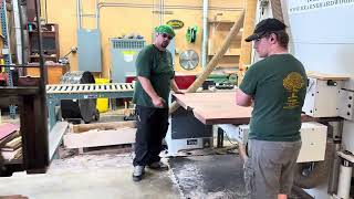 Black Walnut Slab Sanding for Showroom June 6 2025