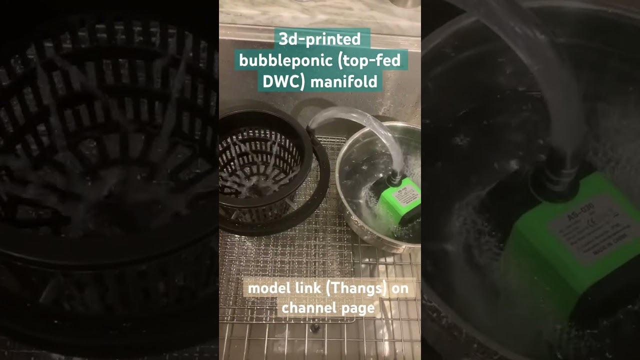 3D-printed bubbleponic manifold early prototype 