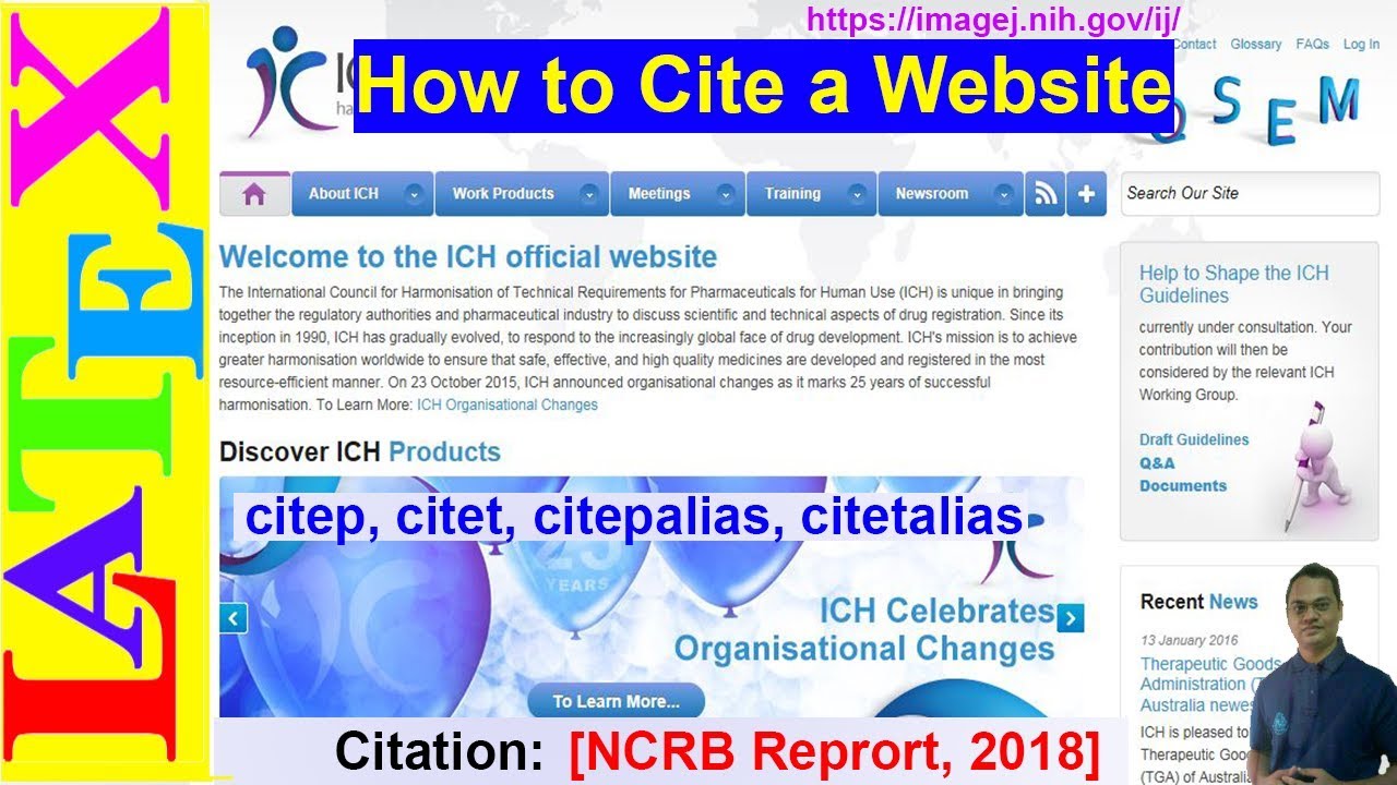 how to cite websites latex