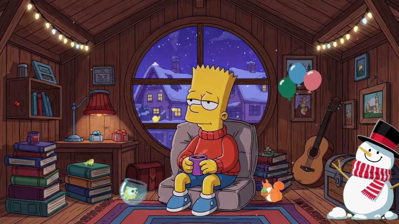 Cozy Winter Cabin ❄️ Chill Beats | Lofi Hip Hop ☕ CHILL | STUDY | RELAX | SLEEP 24 HOUR