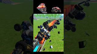 Police Monster Car vs Train Crash Test 🚔🔥 Indian Bikes Driving 3D