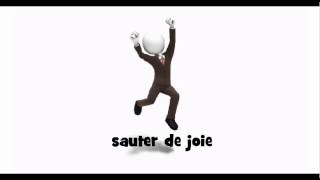 French pronunciation = sauter de joie