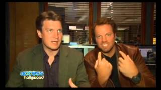 Nathan and Adam on Set of Castle - Part 1 [RUS subtitles]