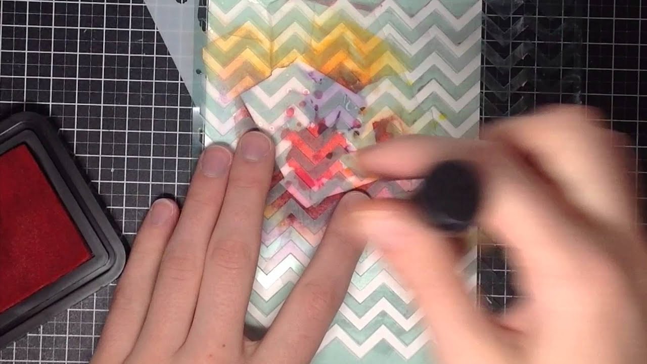 Double Stencilling Technique with Distress Inks