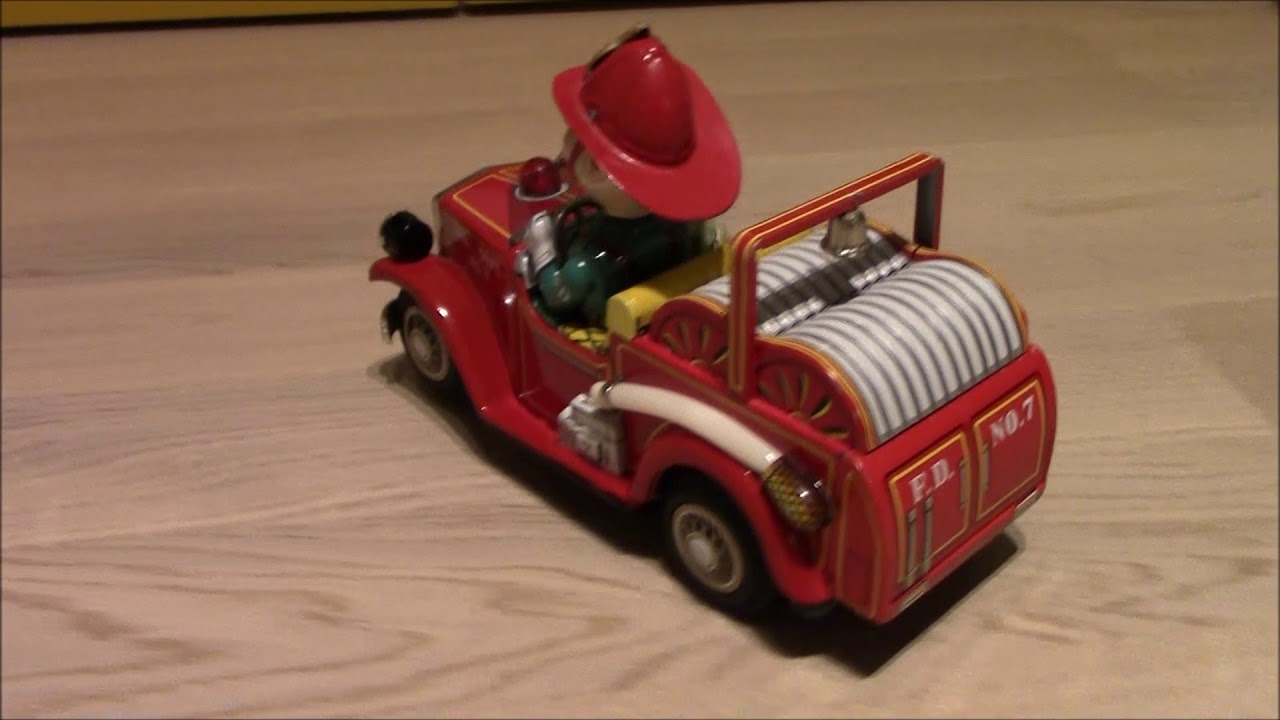 TN Nomura Modern Toys FIRE CHIEF CAR Made in Japan Vintage Tin Toy
