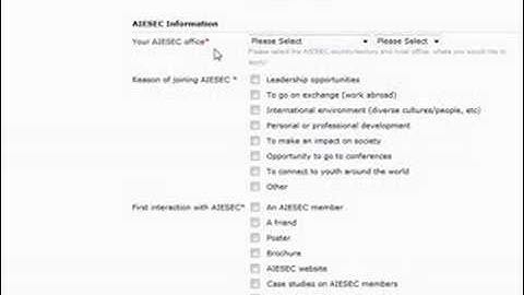 Registration of Members in MyAIESEC.net