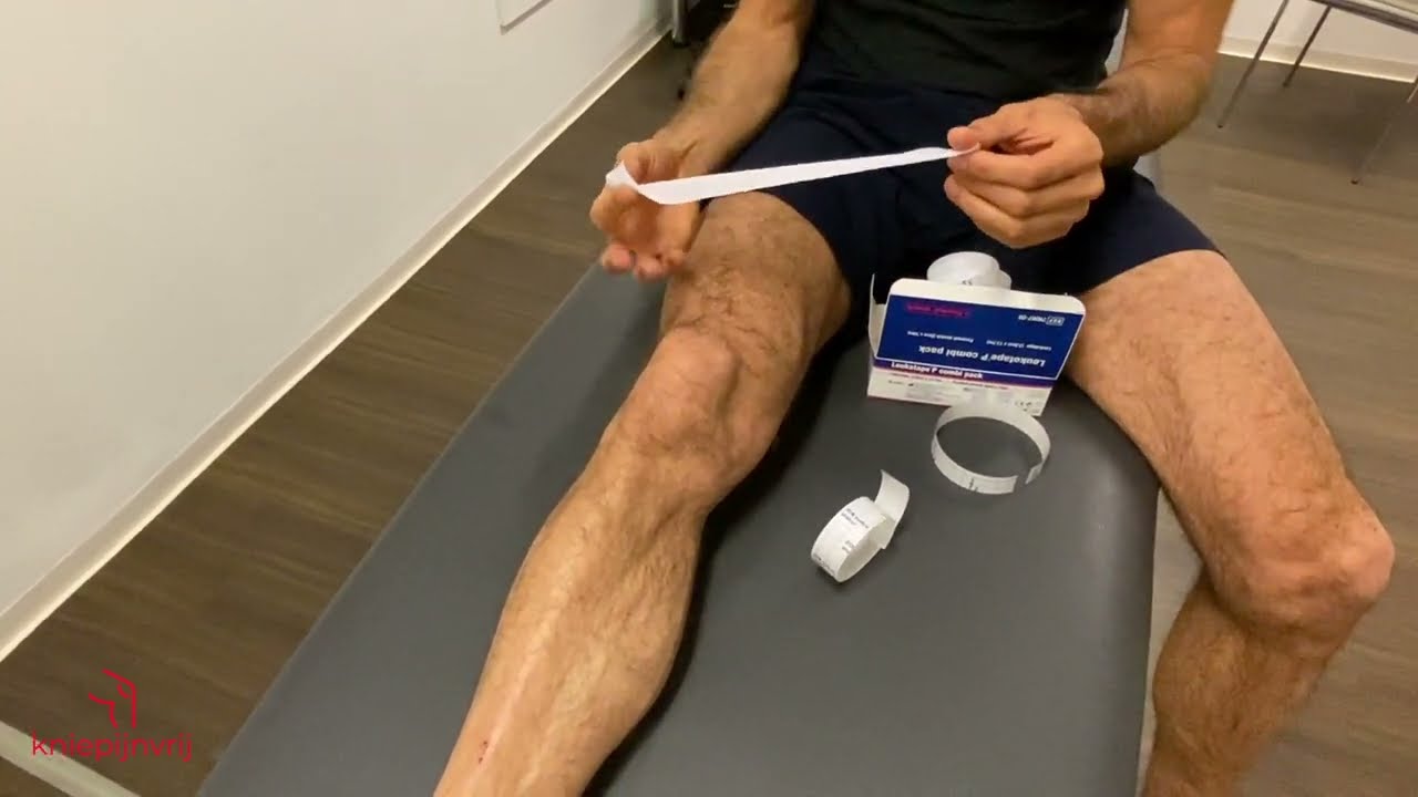 Kniebehandeling McConnell tape voor het patellofemoraal pijnsyndroom