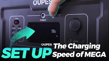 How to set the charging speed for the OUPES Mega?
