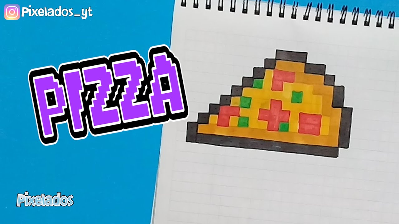 COMO DIBUJAR PIZZA PIXEL ART - PIXELADOS - YouTube