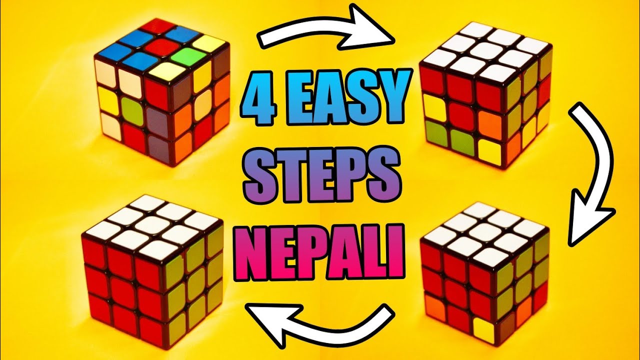 How To Solve RUBIK'S CUBE in 4 Easy Steps [ In NEPALI ] - YouTube
