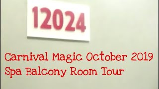Carnival Magic October 12, 2019: Spa Balcony Room 12024 tour