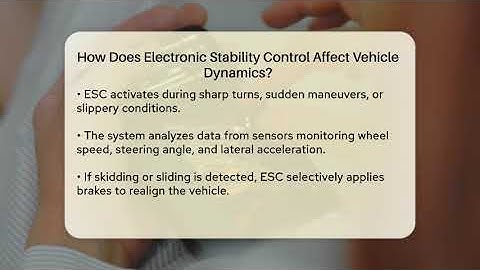 How Does Electronic Stability Control Affect Vehicle Dynamics? - Talking Tech Trends