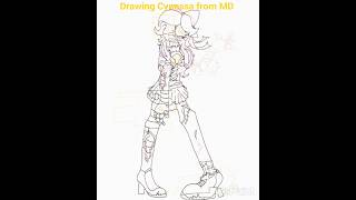 Drawing Cynessa(Murder drones art) #murderdrones #MD #cynessa #art #sketch #timelapse #biteme.