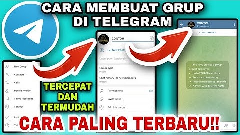 CARA MEMBUAT GRUP DI TELEGRAM- TUTORIAL MEMBUAT GRUP DI APLIKASI TELEGRAM