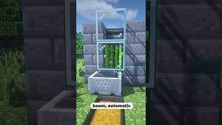 Easy Sugar Cane Farm Minecraft Survival Tutorial (Infinite Reeds) 🌱 #minecraftshorts #minecraft
