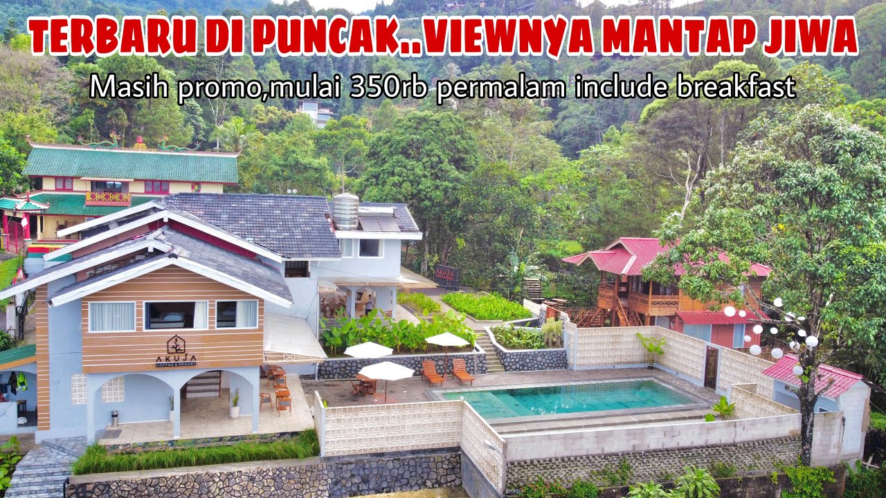 CALON VIRAL‼️Rekomendasi Tempat Nongkrong , Staycation di Puncak..Review Lengkap Akuja Coffee&Resort