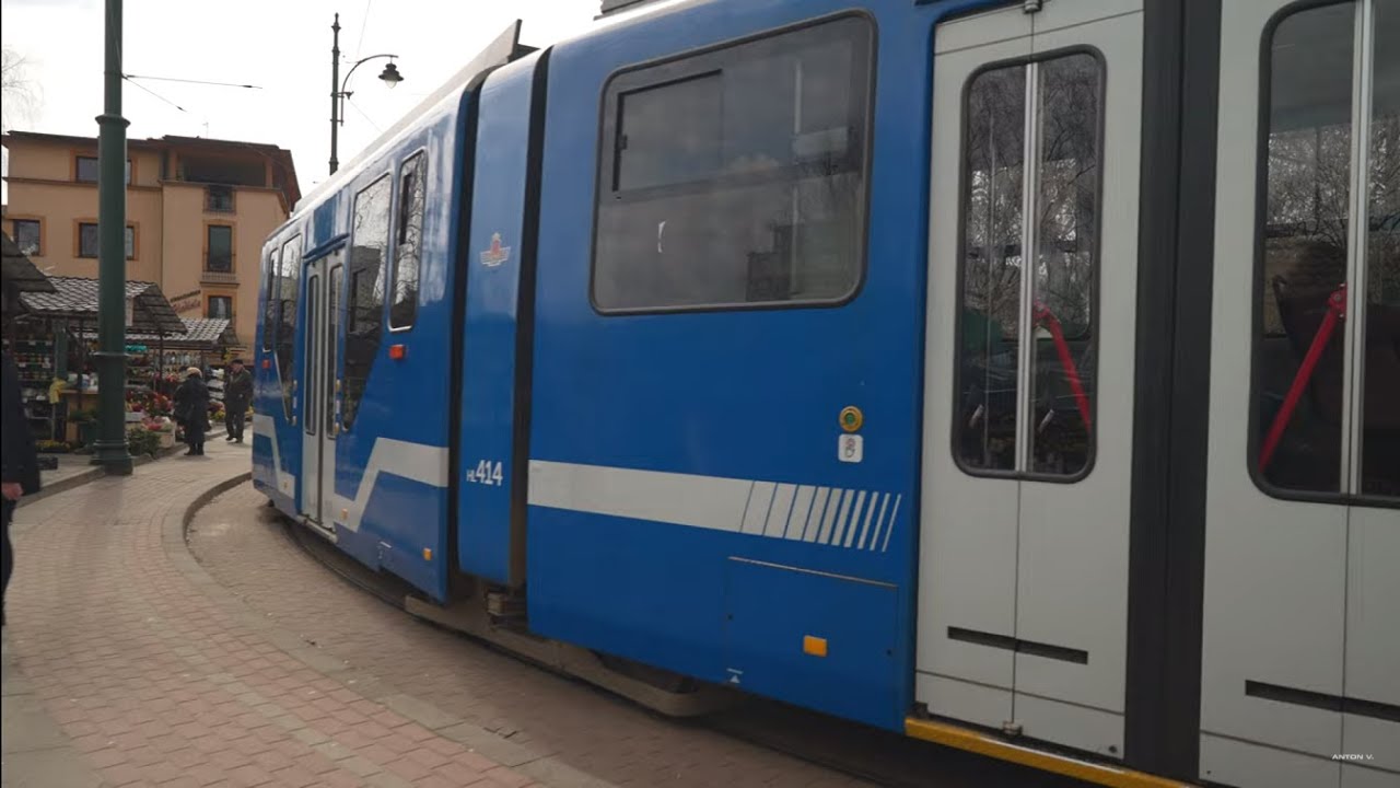 Poland, Kraków, tram 2 ride from Cmentarz Rakowicki to Stary Kleparz