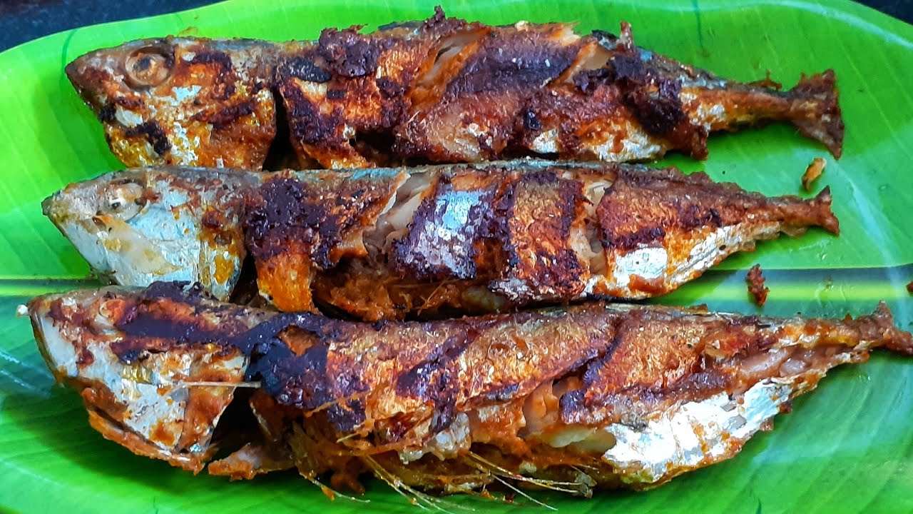 Aila Fish Tawa Fry Bangada Fish Fry Kerala Fish Fry Mackerel Fish