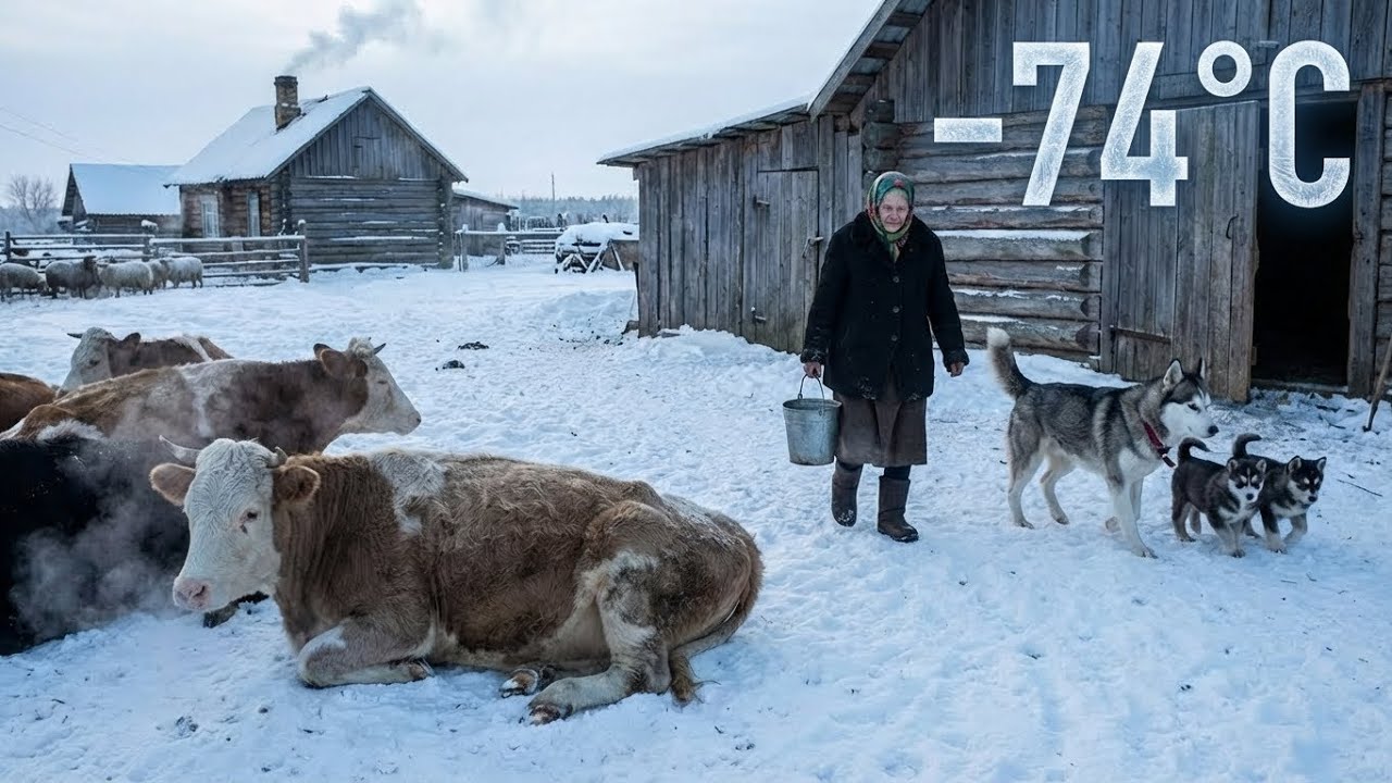 DAY#02- Year Old Widow Making A fresh milk For her Dogs   | Blizzard at –74°C