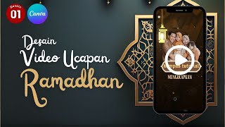 🔴Cara membuat Video Ucapan Ramadhan di canva - desain 1 | Belajar Canva Pemula