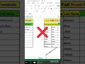 Quick Auto Full Name Formula. Easy Way to Write Full Name in Ms Excel#please#viral#this #shortvideo