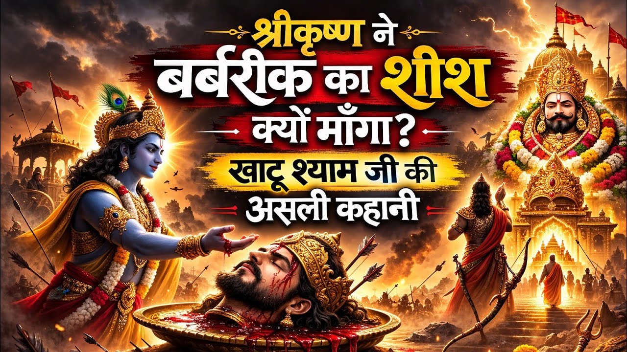 बर्बरीक, खाटू श्याम कैसे बने कृष्ण का बड़ा खुलासा। बर्बरीक रहस्य।@Dharmik_Glow 