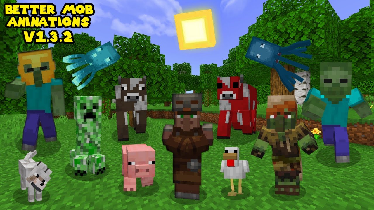 BETTER MOB ANIMATIONS V1.3.2 !! MO’BENDS UNTUK MOBS DI MCPE !! - YouTube