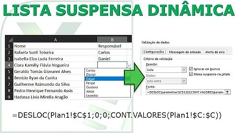 Veja 3 maneiras de criar lista suspensa dinâmica no EXCEL (validação de dados)