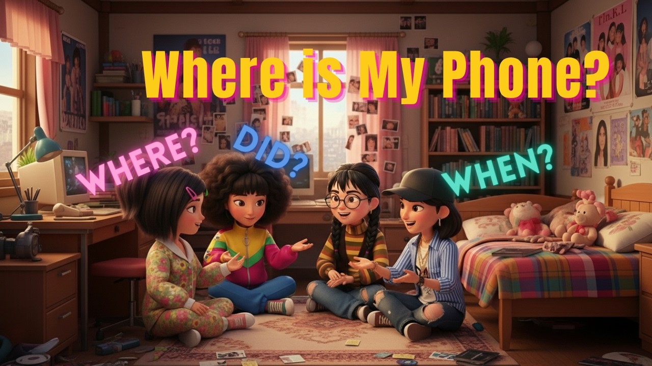 I Lost My Phone and PANICKED! Where Was It? | Learn English Questions | A2-B1