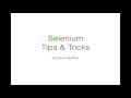 Webinar Notes: Dave Haeffner, "Practical Tips and Automation Tricks For Selenium Test Automation"