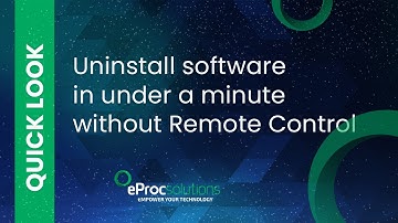 Quick View: Can a Technician Uninstall Software on Remote Computer Within One Minute?