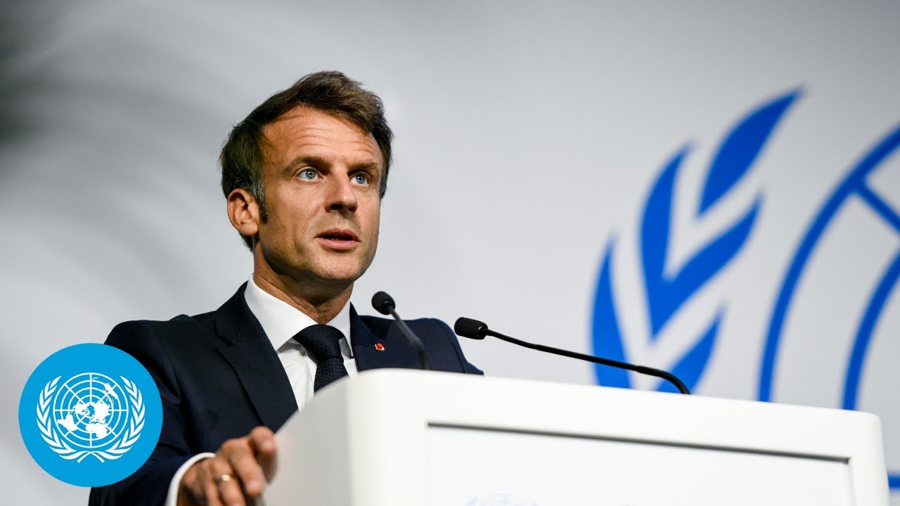 Emmanuel Macron (France) at the Ocean Conference 2022 | United Nations