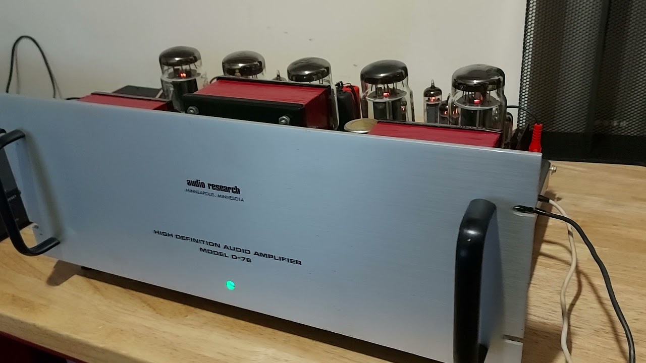 Audio Research D76 tube amplifier YouTube