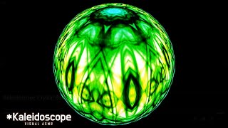 Kaleidoscope Crystal Balls Water 4K Visualization, Meditation Visual Video, Neon Green