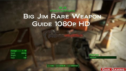 Fallout 4 How To Find Big Jim Legendary Rare Unique Weapon Location Guide 1080p HD