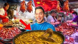 Probando COMIDA CALLEJERA RARA en CHINA 🇨🇳😱 ¿Comen perro?