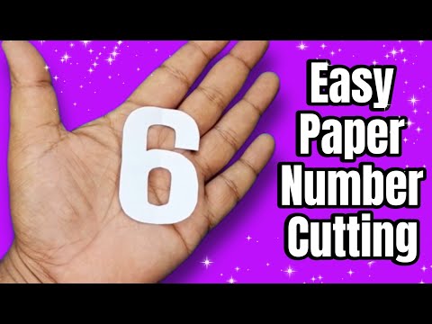 Easy Paper Number Cutting "6" Without Template | Number Cutting Tutorial (6) | Easy Paper Cutting