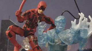 Marvel legends retro series Daredevil vs Hydro Man 2 Pack from Spider-Man T.A.S Action figure review