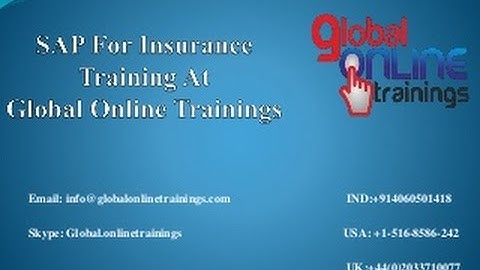 SAP Insurance Training video | sap for insurance online course demo
