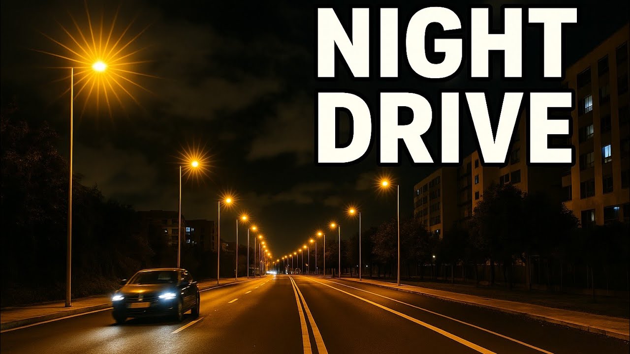 Caparica to Almada Night Drive | Calm Streets & Yellow Lamps | Portugal